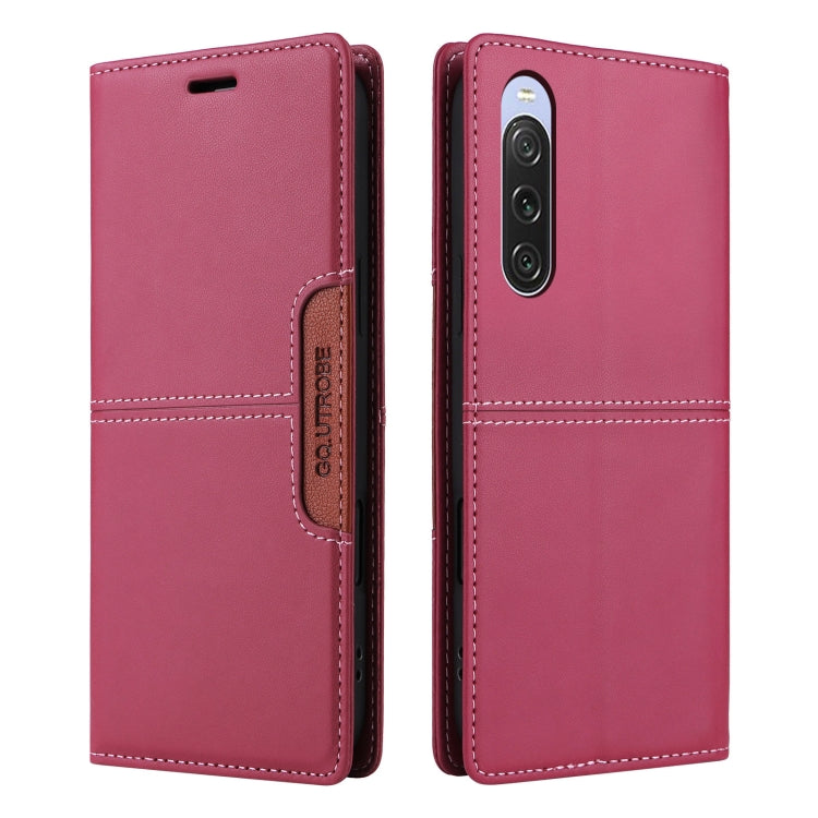 For Sony Xperia 10 V GQUTROBE G01 RFID Anti-theft Leather Phone Case