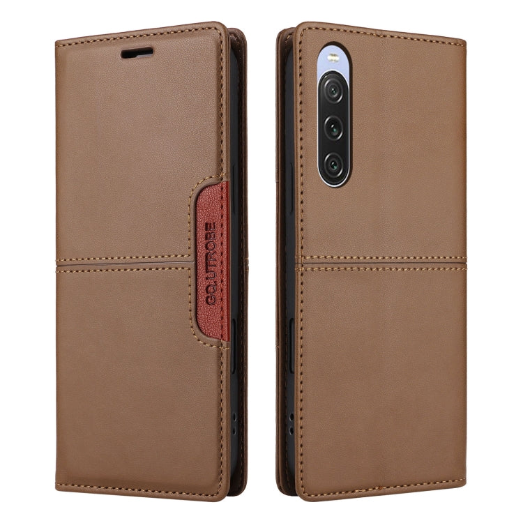 For Sony Xperia 10 V GQUTROBE G01 RFID Anti-theft Leather Phone Case