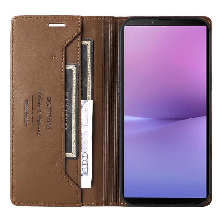 For Sony Xperia 10 V GQUTROBE G01 RFID Anti-theft Leather Phone Case