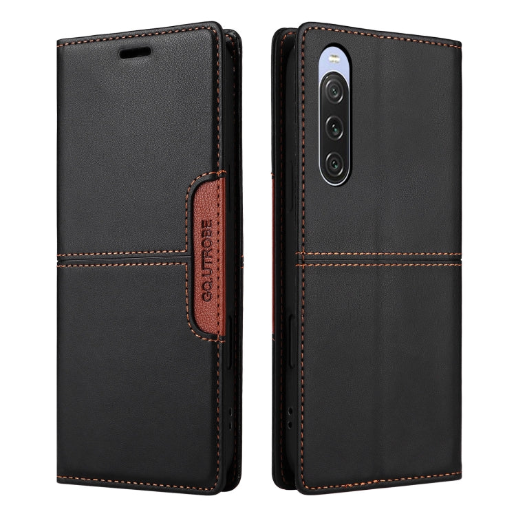 For Sony Xperia 10 V GQUTROBE G01 RFID Anti-theft Leather Phone Case