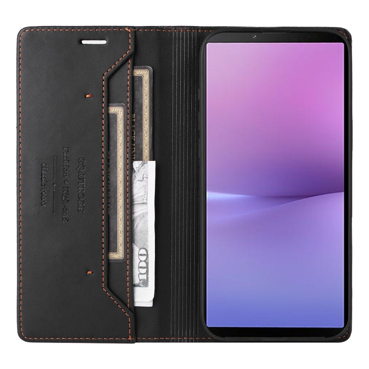 For Sony Xperia 10 V GQUTROBE G01 RFID Anti-theft Leather Phone Case