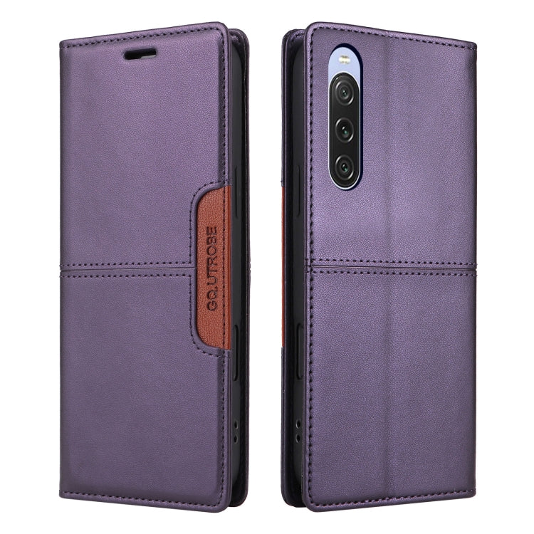 For Sony Xperia 10 V GQUTROBE G01 RFID Anti-theft Leather Phone Case