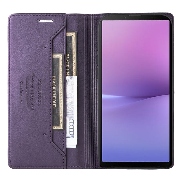 For Sony Xperia 10 V GQUTROBE G01 RFID Anti-theft Leather Phone Case
