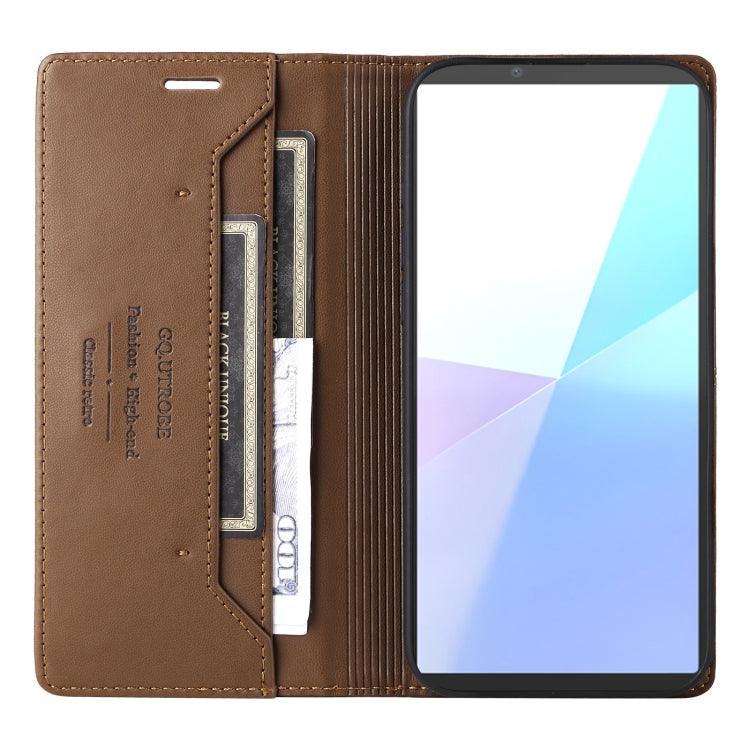 For Sony Xperia 10 VI GQUTROBE G01 RFID Anti-theft Leather Phone Case