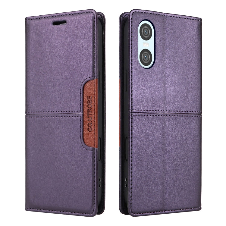 For Sony Xperia 10 VI GQUTROBE G01 RFID Anti-theft Leather Phone Case