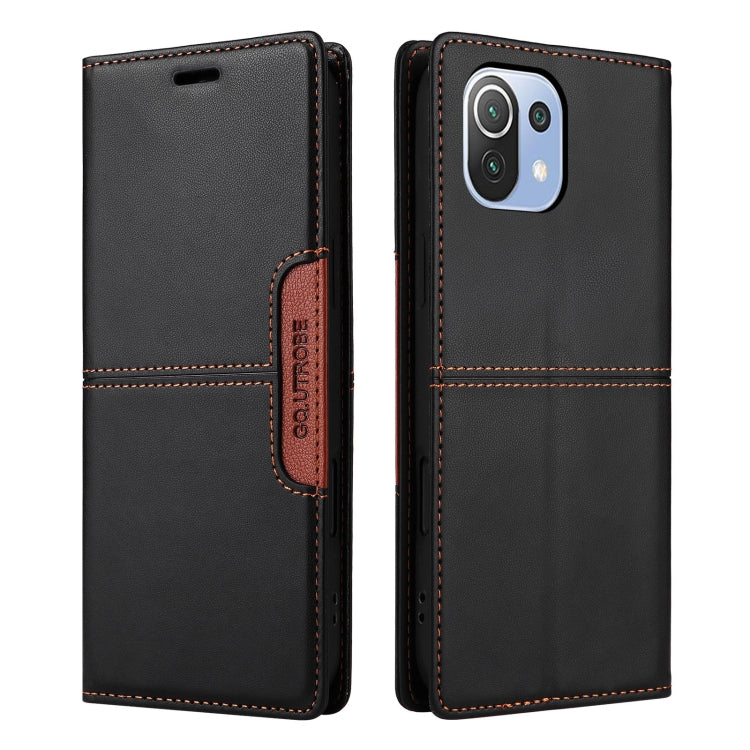 For Xiaomi Mi 11 Lite GQUTROBE G01 RFID Anti-theft Leather Phone Case