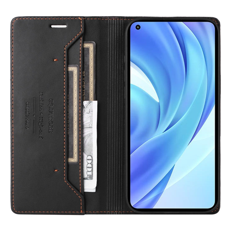 For Xiaomi Mi 11 Lite GQUTROBE G01 RFID Anti-theft Leather Phone Case