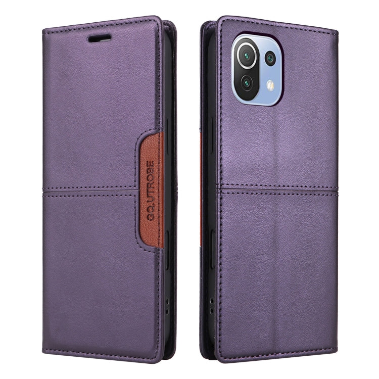 For Xiaomi Mi 11 Lite GQUTROBE G01 RFID Anti-theft Leather Phone Case