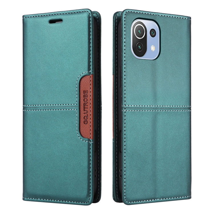 For Xiaomi Mi 11 Lite GQUTROBE G01 RFID Anti-theft Leather Phone Case