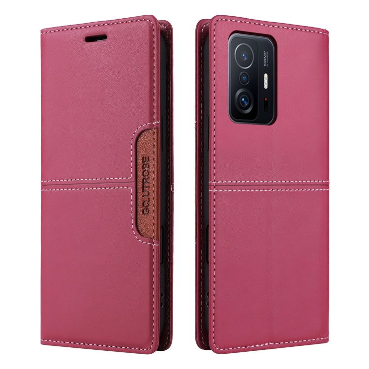 For Xiaomi 11T / 11T Pro GQUTROBE G01 RFID Anti-theft Leather Phone Case