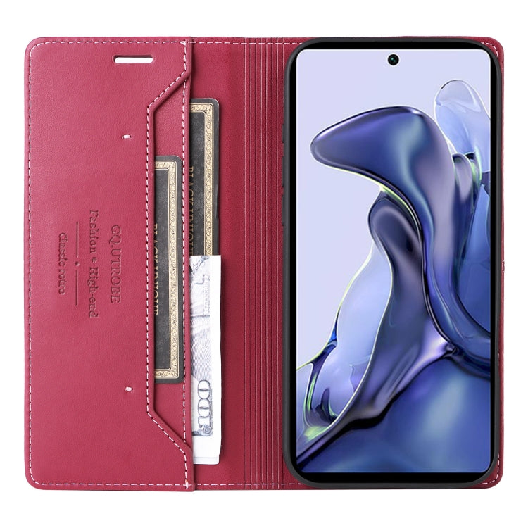 For Xiaomi 11T / 11T Pro GQUTROBE G01 RFID Anti-theft Leather Phone Case