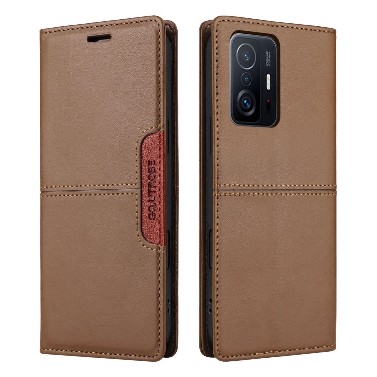 For Xiaomi 11T / 11T Pro GQUTROBE G01 RFID Anti-theft Leather Phone Case