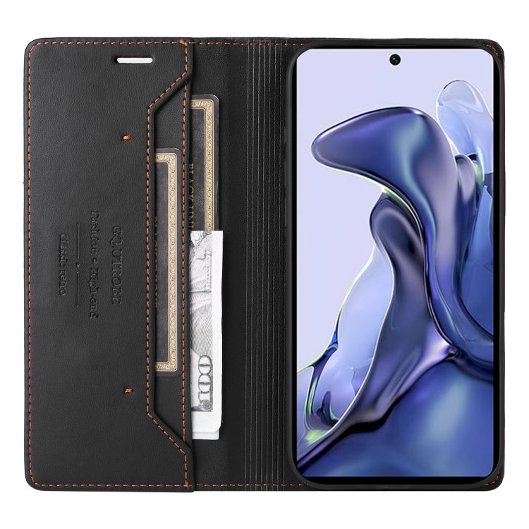 For Xiaomi 11T / 11T Pro GQUTROBE G01 RFID Anti-theft Leather Phone Case