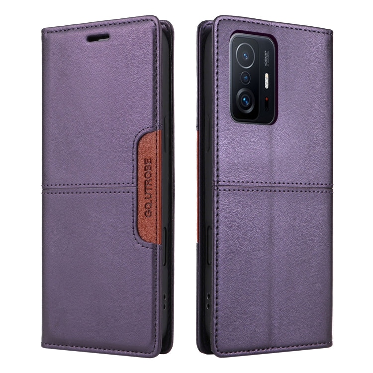 For Xiaomi 11T / 11T Pro GQUTROBE G01 RFID Anti-theft Leather Phone Case
