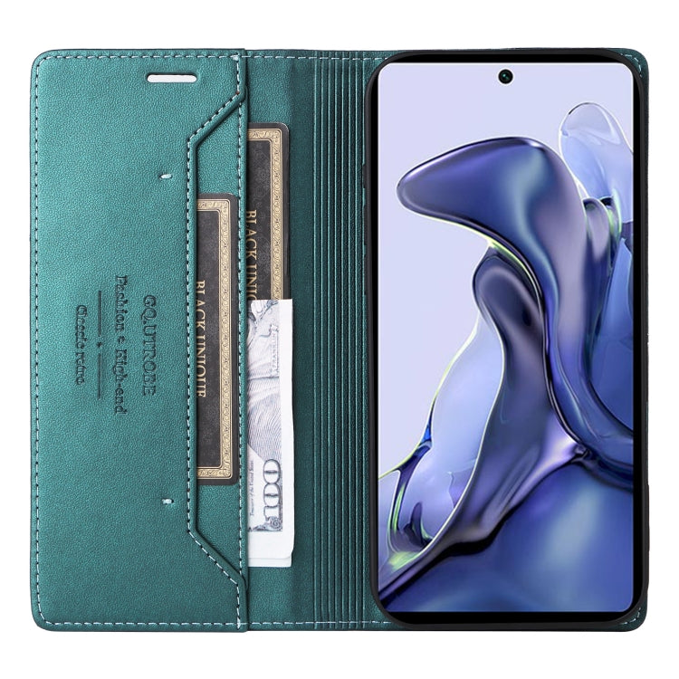 For Xiaomi 11T / 11T Pro GQUTROBE G01 RFID Anti-theft Leather Phone Case