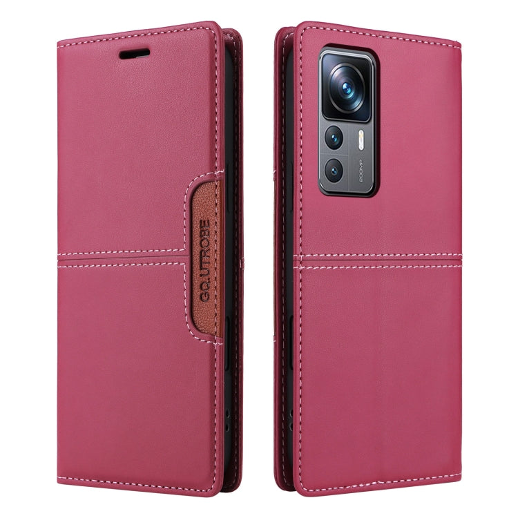 For Xiaomi 12T / 12T Pro GQUTROBE G01 RFID Anti-theft Leather Phone Case