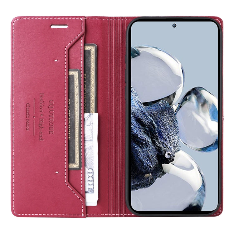 For Xiaomi 12T / 12T Pro GQUTROBE G01 RFID Anti-theft Leather Phone Case