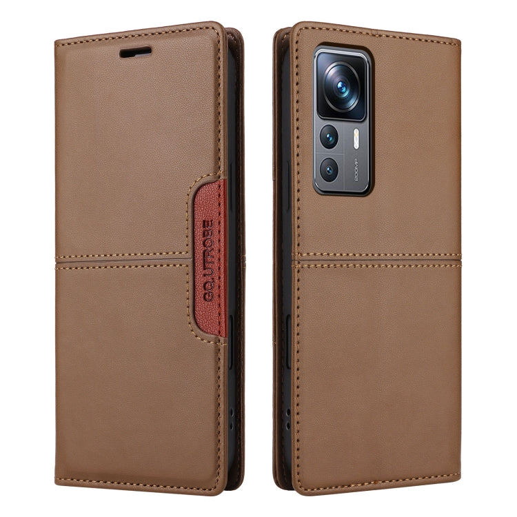 For Xiaomi 12T / 12T Pro GQUTROBE G01 RFID Anti-theft Leather Phone Case