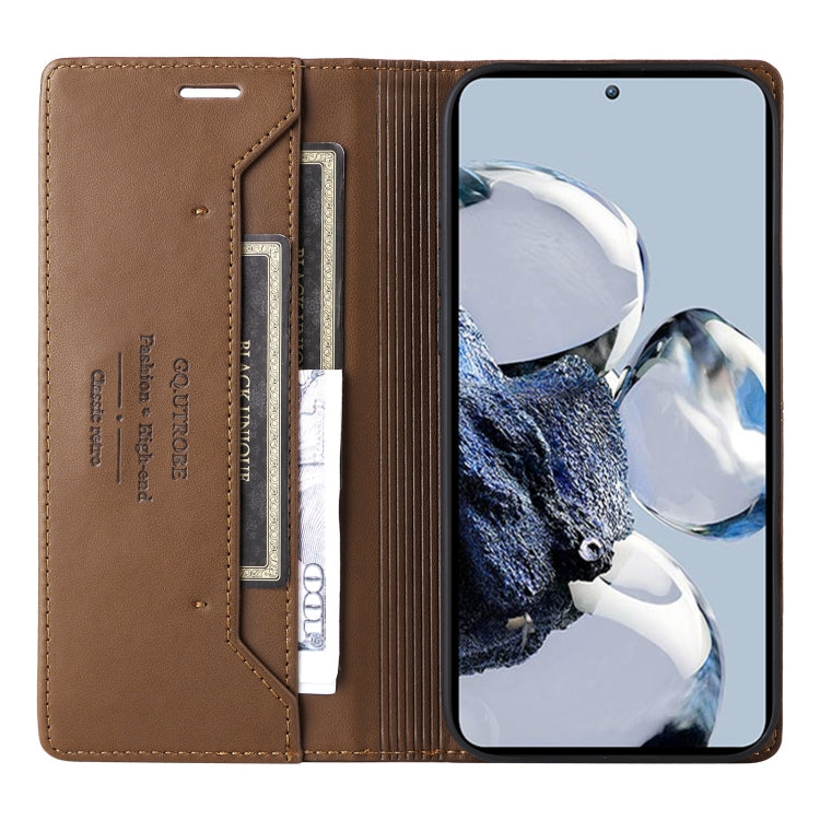 For Xiaomi 12T / 12T Pro GQUTROBE G01 RFID Anti-theft Leather Phone Case
