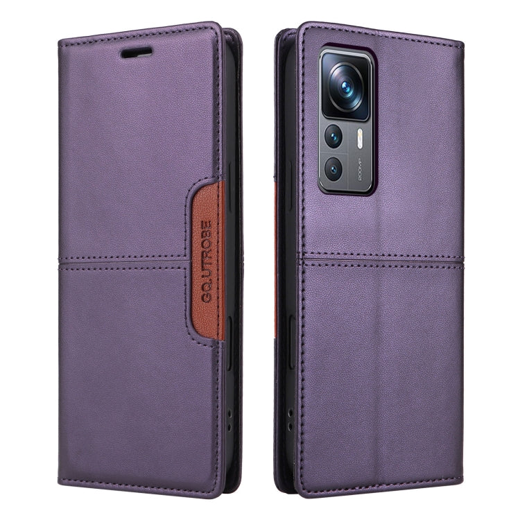 For Xiaomi 12T / 12T Pro GQUTROBE G01 RFID Anti-theft Leather Phone Case