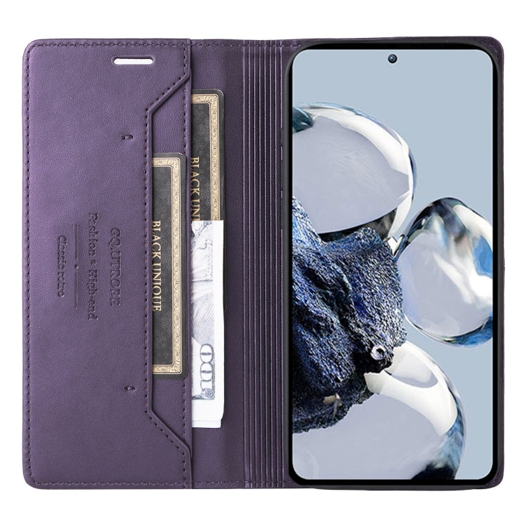 For Xiaomi 12T / 12T Pro GQUTROBE G01 RFID Anti-theft Leather Phone Case