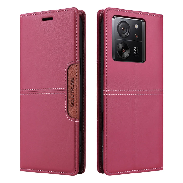 For Xiaomi 13T / 13T Pro GQUTROBE G01 RFID Anti-theft Leather Phone Case