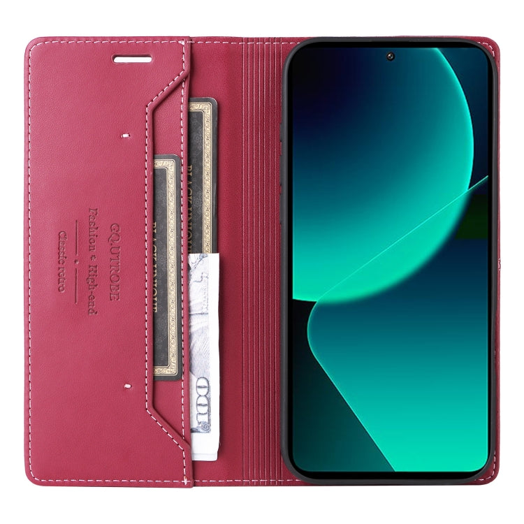 For Xiaomi 13T / 13T Pro GQUTROBE G01 RFID Anti-theft Leather Phone Case