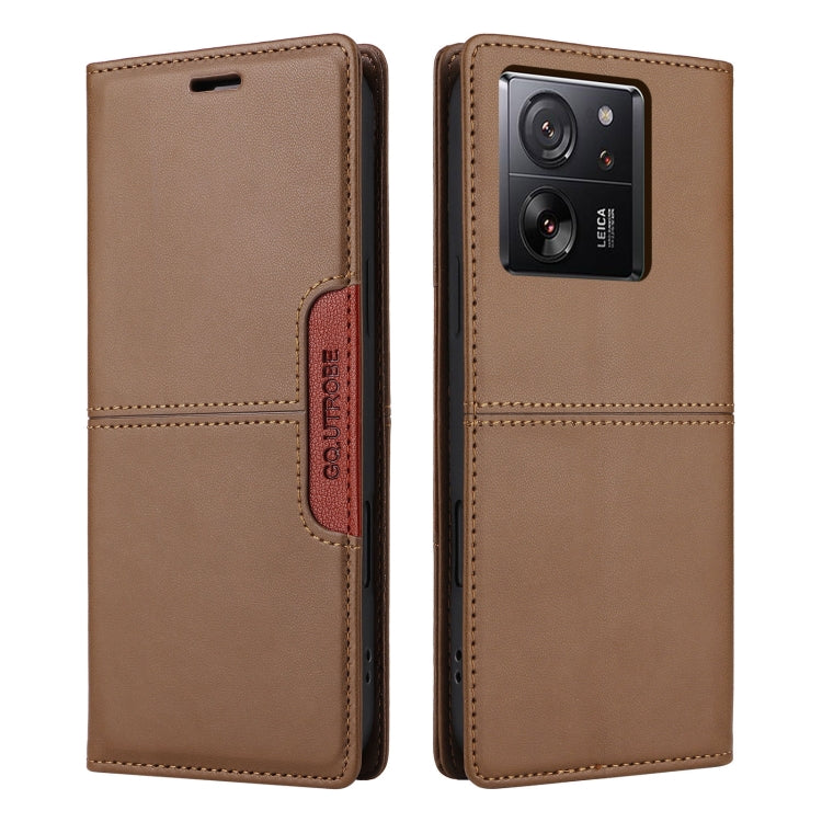 For Xiaomi 13T / 13T Pro GQUTROBE G01 RFID Anti-theft Leather Phone Case