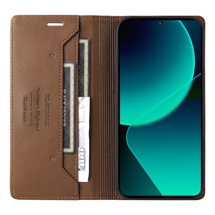 For Xiaomi 13T / 13T Pro GQUTROBE G01 RFID Anti-theft Leather Phone Case