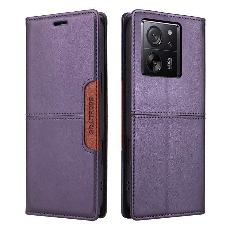 For Xiaomi 13T / 13T Pro GQUTROBE G01 RFID Anti-theft Leather Phone Case
