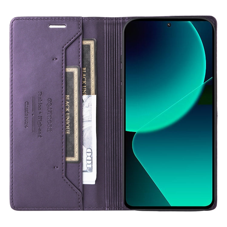 For Xiaomi 13T / 13T Pro GQUTROBE G01 RFID Anti-theft Leather Phone Case