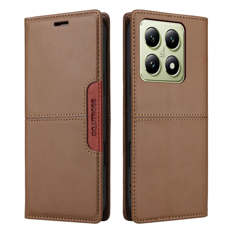 For Xiaomi 14T GQUTROBE G01 RFID Anti-theft Leather Phone Case