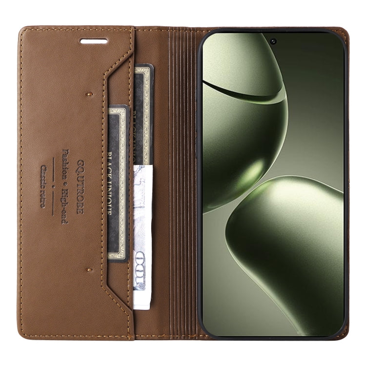 For Xiaomi 14T GQUTROBE G01 RFID Anti-theft Leather Phone Case
