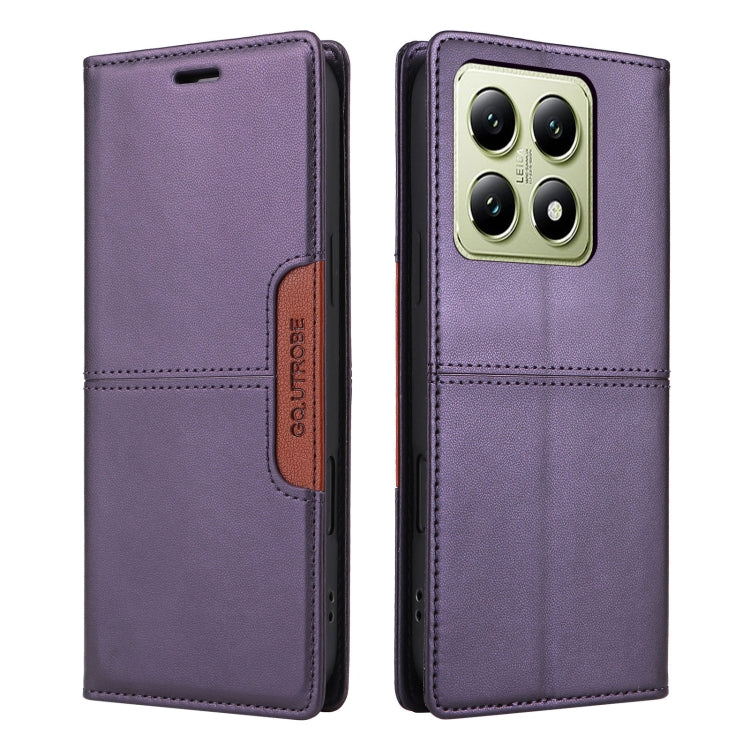For Xiaomi 14T GQUTROBE G01 RFID Anti-theft Leather Phone Case