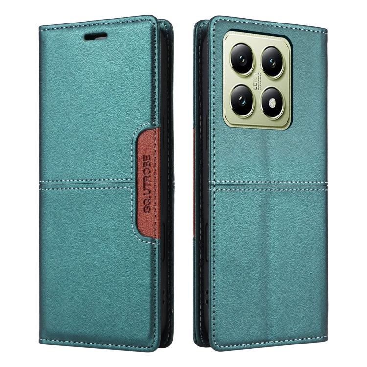 For Xiaomi 14T GQUTROBE G01 RFID Anti-theft Leather Phone Case
