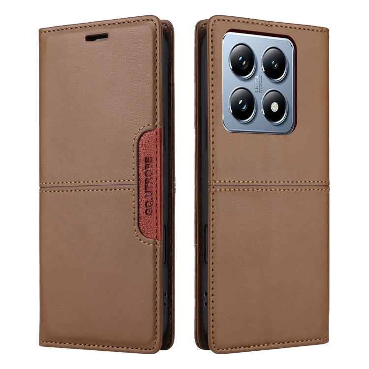 For Xiaomi 14T Pro GQUTROBE G01 RFID Anti-theft Leather Phone Case