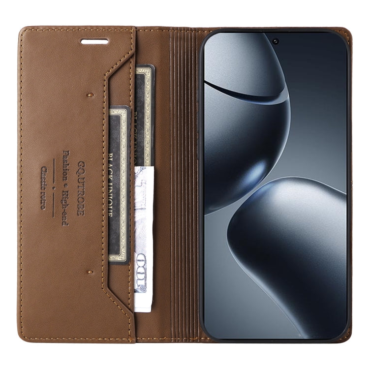 For Xiaomi 14T Pro GQUTROBE G01 RFID Anti-theft Leather Phone Case