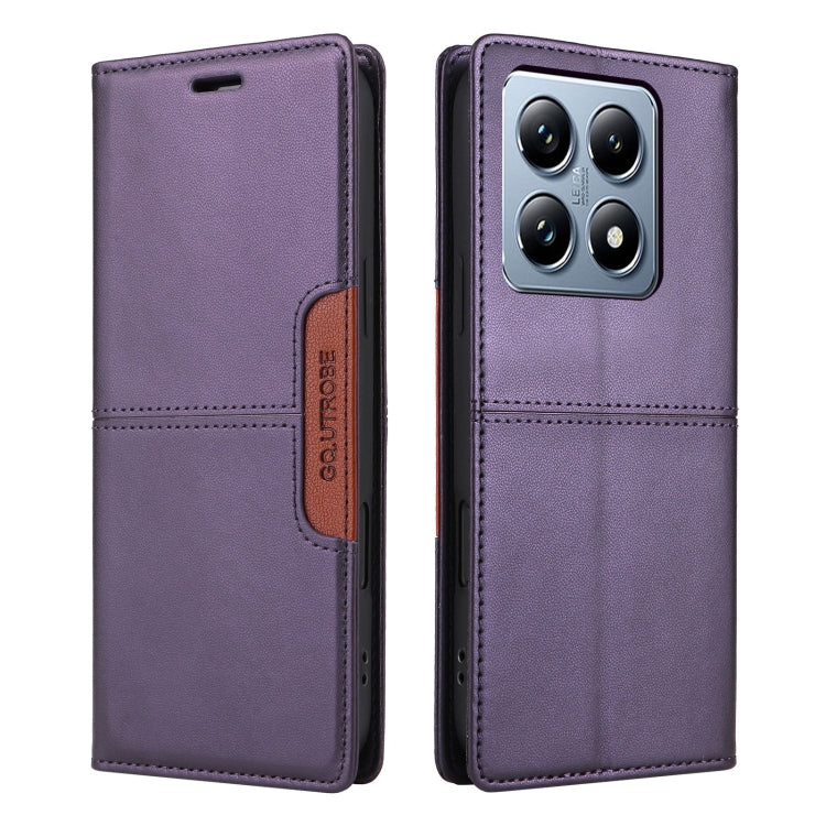 For Xiaomi 14T Pro GQUTROBE G01 RFID Anti-theft Leather Phone Case