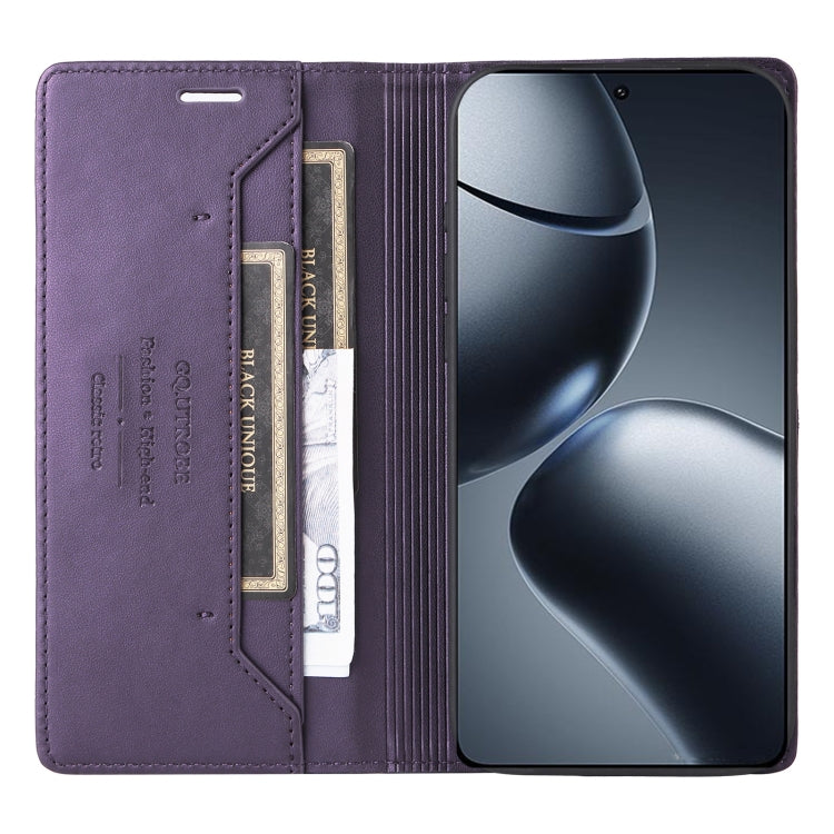 For Xiaomi 14T Pro GQUTROBE G01 RFID Anti-theft Leather Phone Case