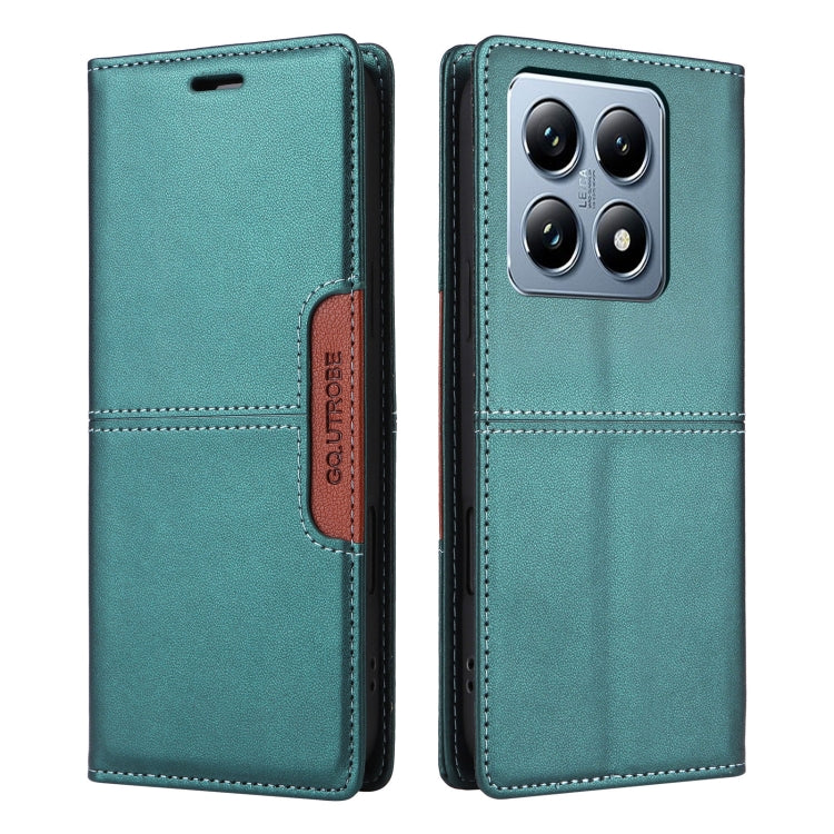 For Xiaomi 14T Pro GQUTROBE G01 RFID Anti-theft Leather Phone Case