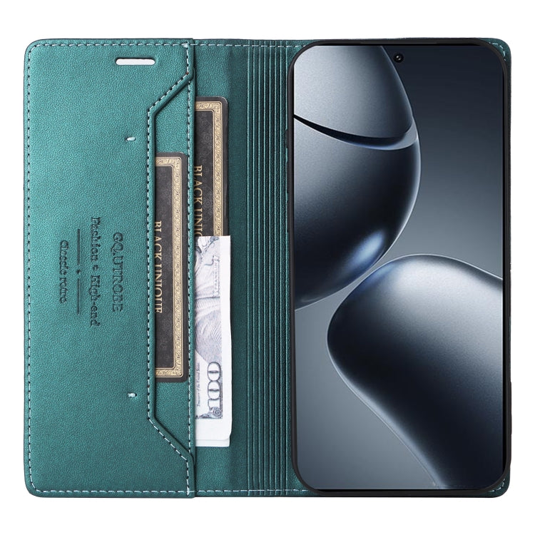 For Xiaomi 14T Pro GQUTROBE G01 RFID Anti-theft Leather Phone Case