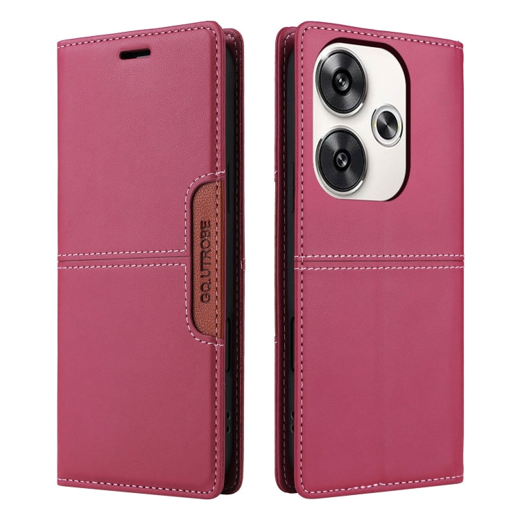 For Xiaomi Poco F6 GQUTROBE G01 RFID Anti-theft Leather Phone Case