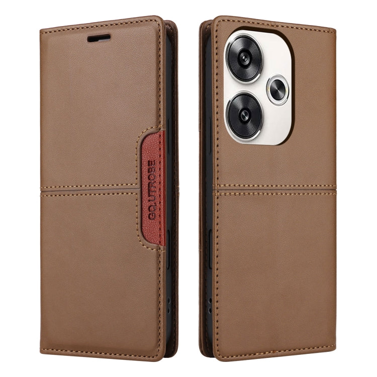 For Xiaomi Poco F6 GQUTROBE G01 RFID Anti-theft Leather Phone Case