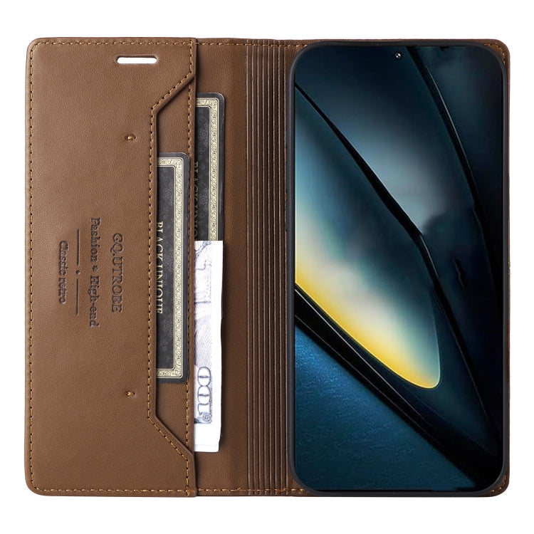 For Xiaomi Poco F6 GQUTROBE G01 RFID Anti-theft Leather Phone Case