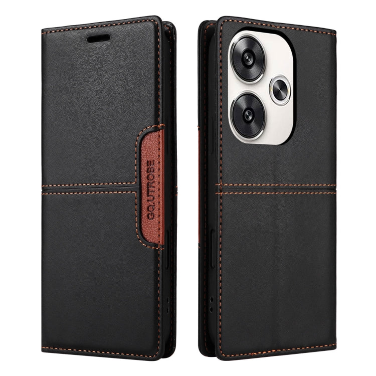 For Xiaomi Poco F6 GQUTROBE G01 RFID Anti-theft Leather Phone Case