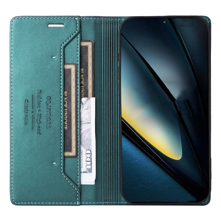 For Xiaomi Poco F6 GQUTROBE G01 RFID Anti-theft Leather Phone Case