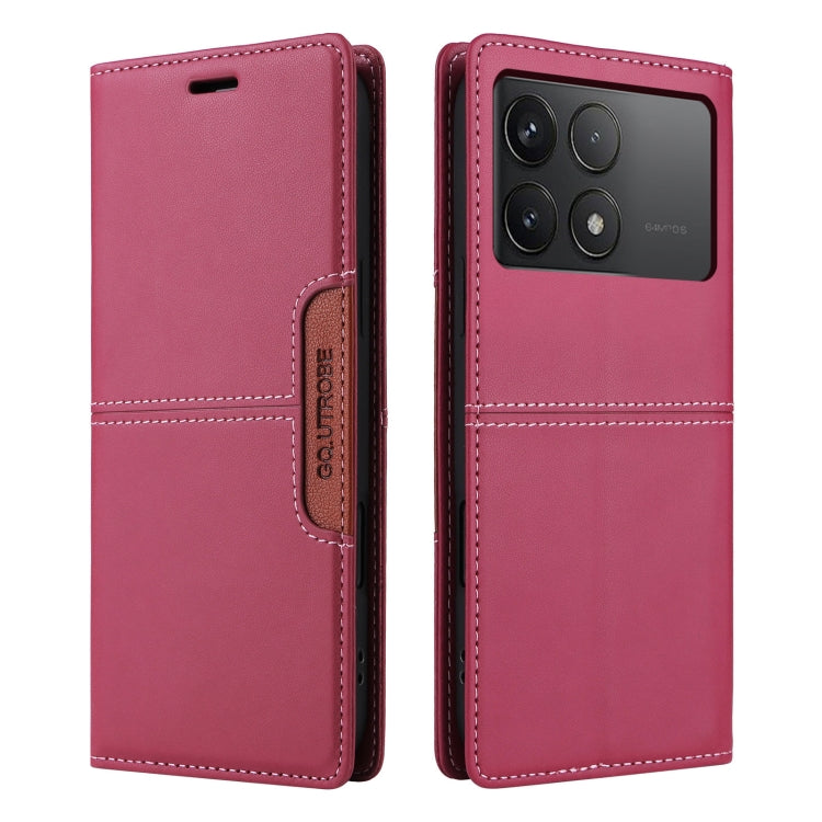 For Xiaomi Poco F6 Pro GQUTROBE G01 RFID Anti-theft Leather Phone Case