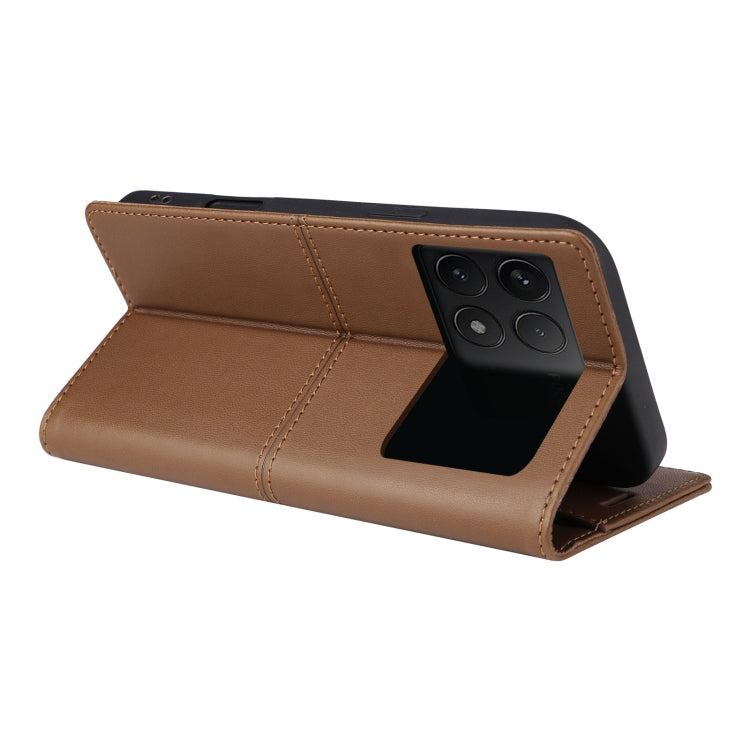 For Xiaomi Poco F6 Pro GQUTROBE G01 RFID Anti-theft Leather Phone Case