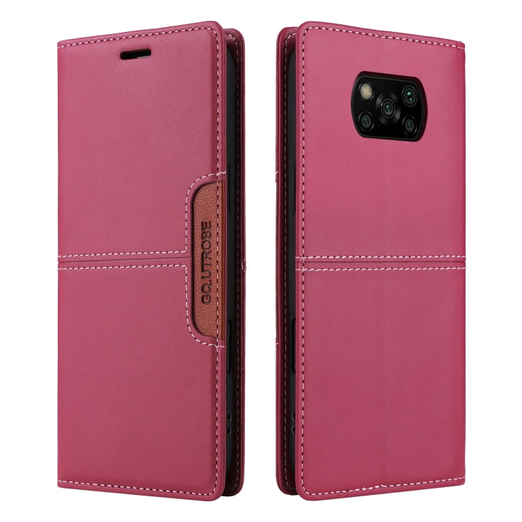 For Xiaomi Poco X3 NFC GQUTROBE G01 RFID Anti-theft Leather Phone Case