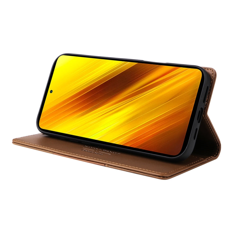 For Xiaomi Poco X3 NFC GQUTROBE G01 RFID Anti-theft Leather Phone Case